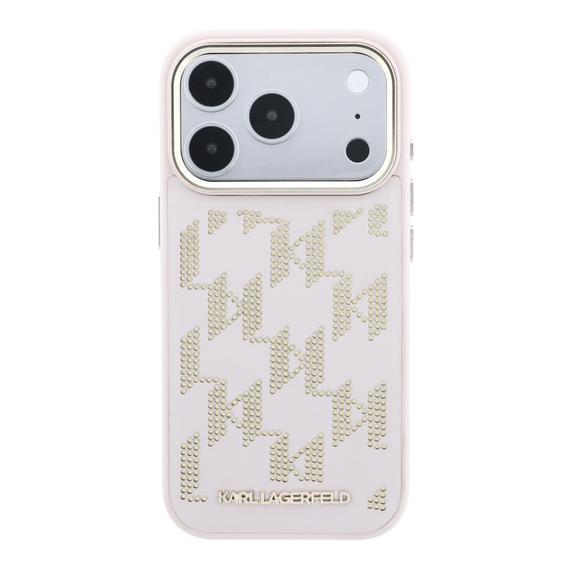 Karl Lagerfeld PU Perforated Monogram MagSafe Zadní Kryt pro iPhone 17 Pro Max Pink