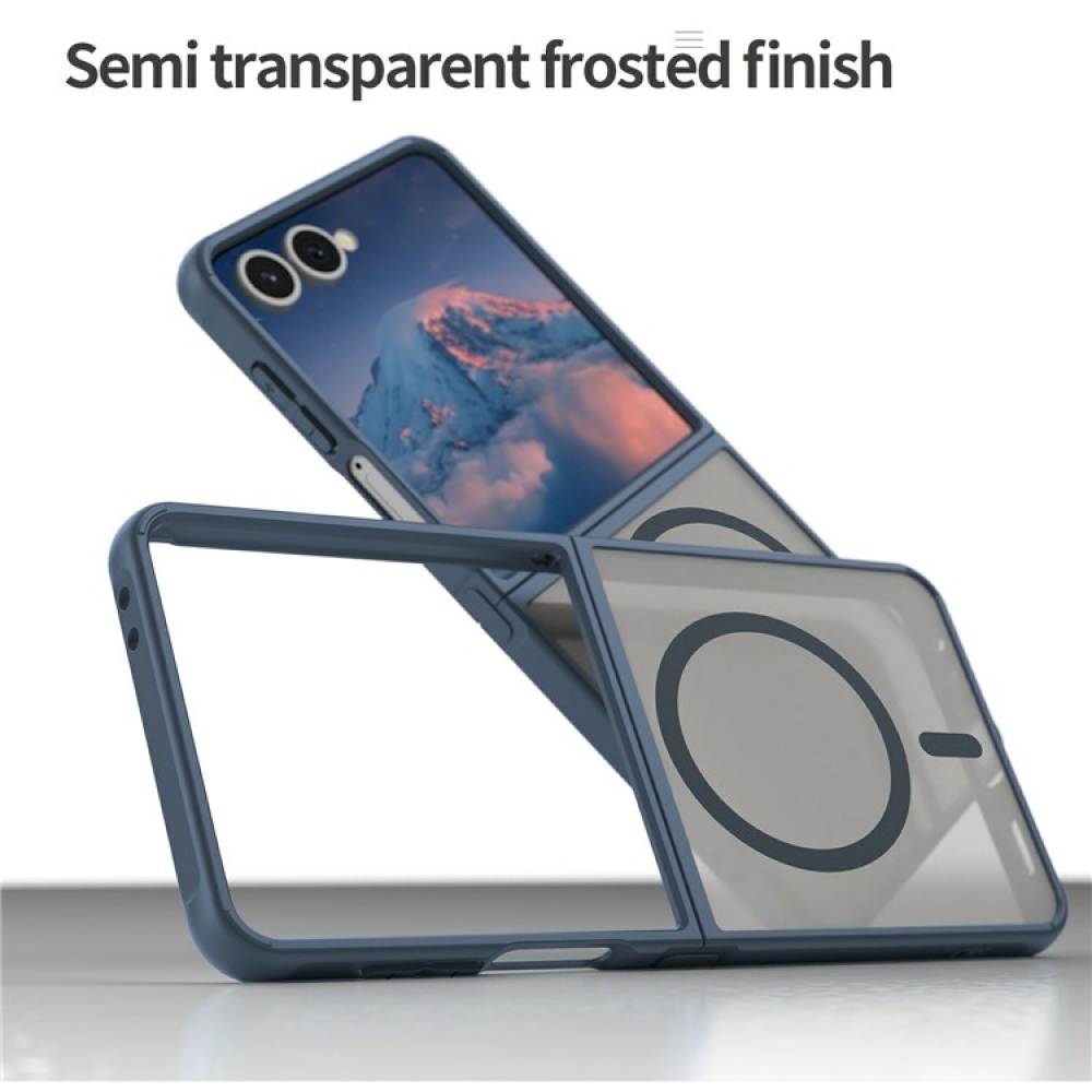 Case matný gelový obal s MagSafe na Samsung Galaxy Z Flip7 5G - modrý
