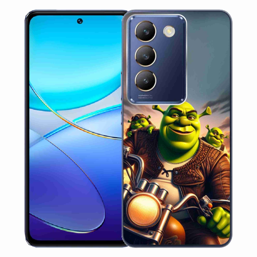 Gelový kryt mmCase na Vivo V40 SE 4G/5G - shrek na motorce
