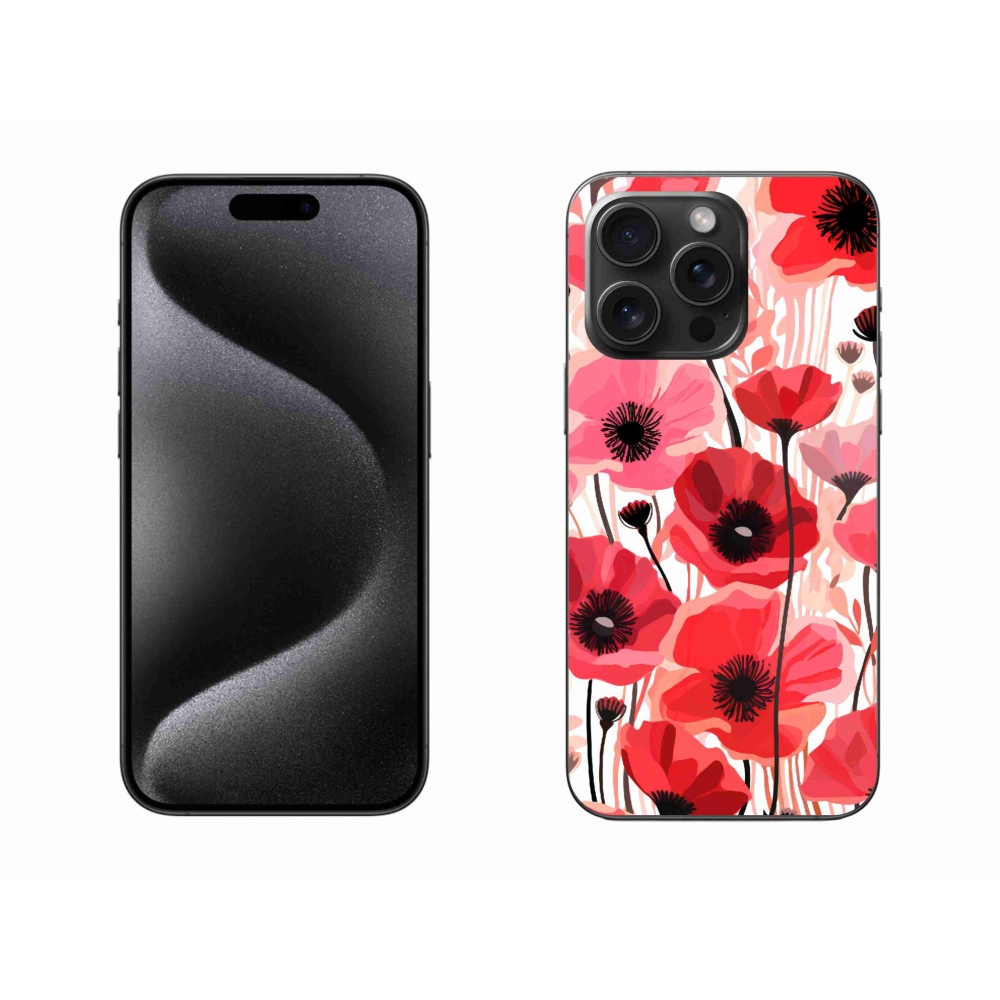 Gelový kryt mmCase na iPhone 15 Pro Max - vlčí mák 1