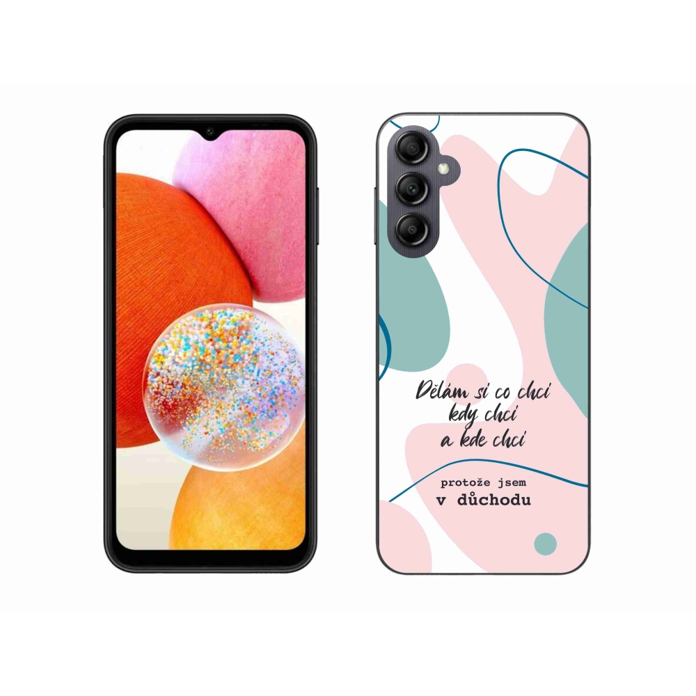 Gelový kryt mmCase na Samsung Galaxy A14 4G/5G - vtipný text 10 bílé pozadí