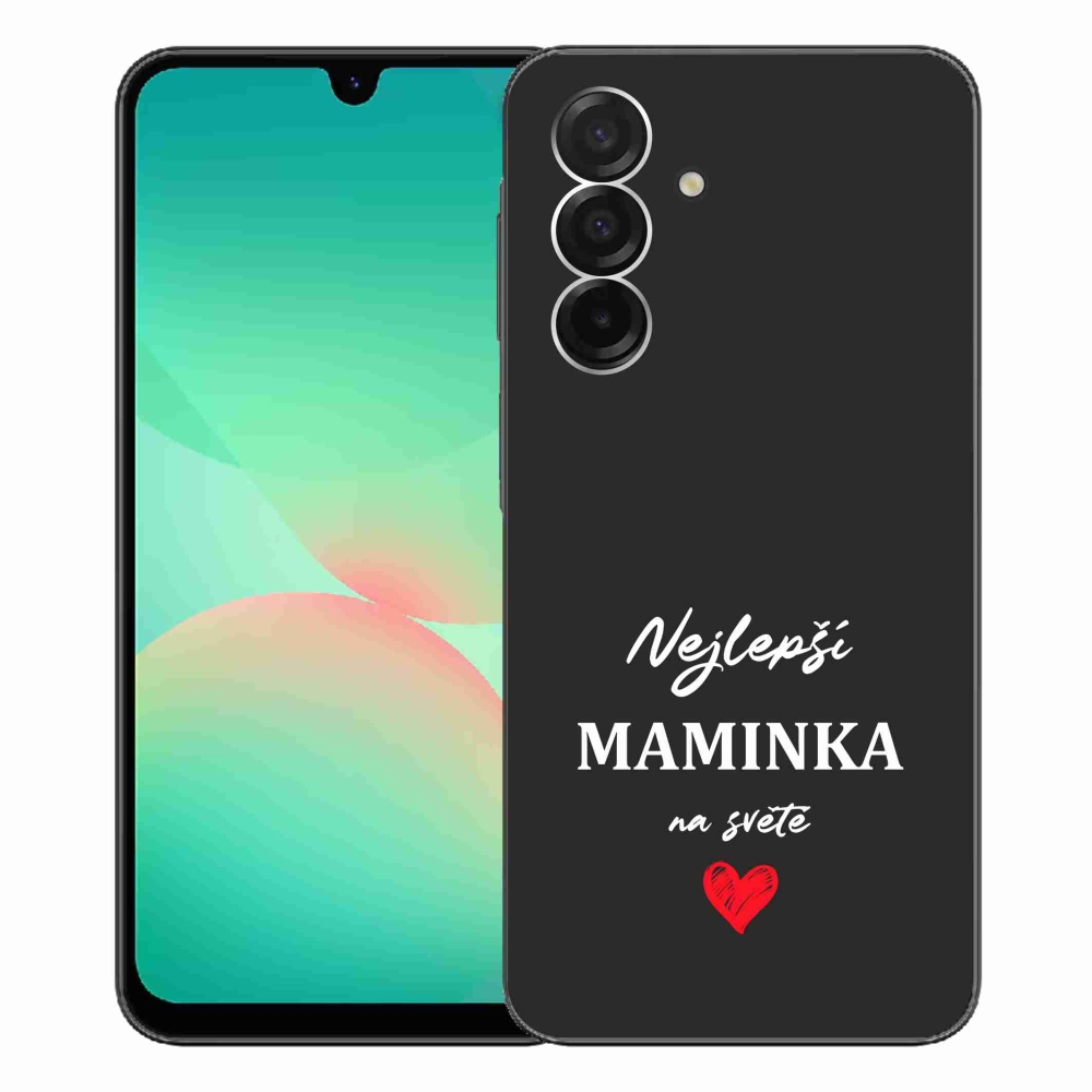 Gelový kryt mmCase na Samsung Galaxy A26 5G - nejlepší maminka 1 černé pozadí