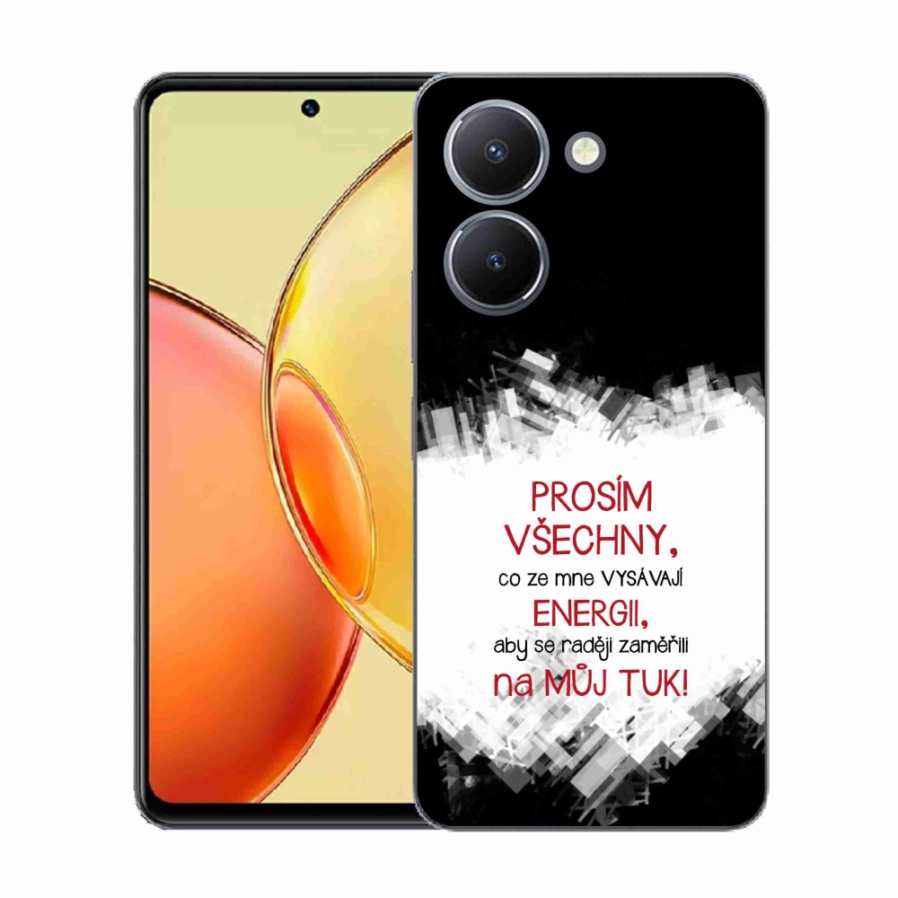 Gelový kryt mmCase na Vivo Y36 - vtipný text 1 červený
