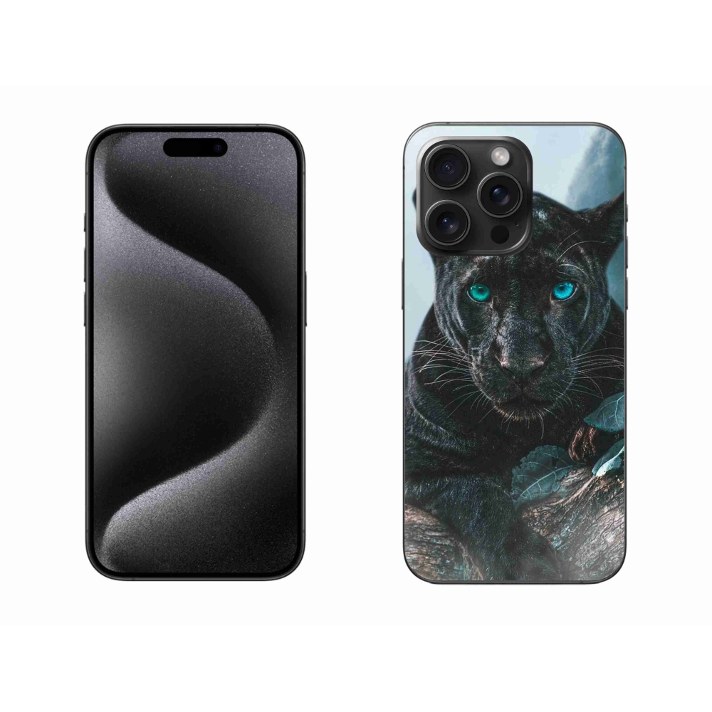 Gelový kryt mmCase na iPhone 15 Pro Max - černý panter