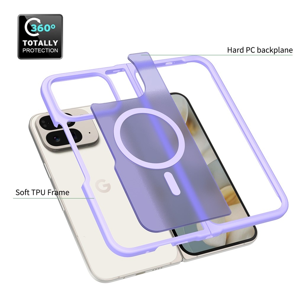 Skin gelový obal s pevnými zády a podporou MagSafe na Google Pixel 10 Pro Fold - fialový