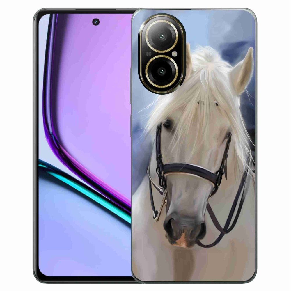 Gelový kryt mmCase na Realme C67 - bílý kůň