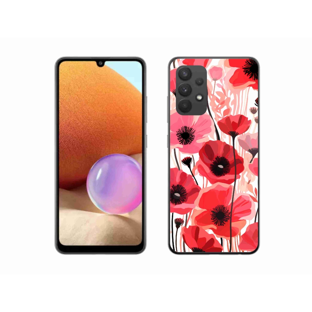 Gelový kryt mmCase na Samsung Galaxy A32 4G - vlčí mák 1