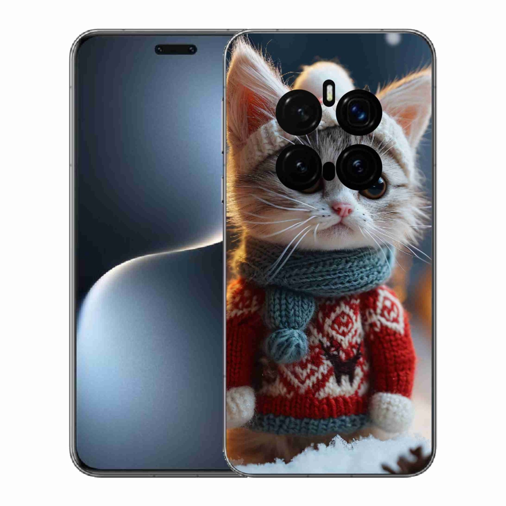 Gelový kryt mmCase na Honor Magic 7 Pro 5G - kotě ve svetru