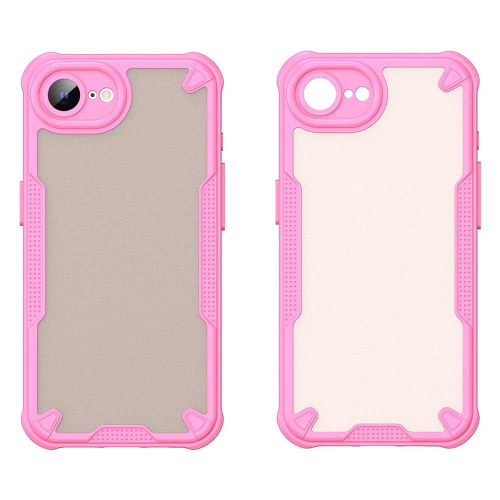 Frosted odolný kryt na iPhone 16e - růžový