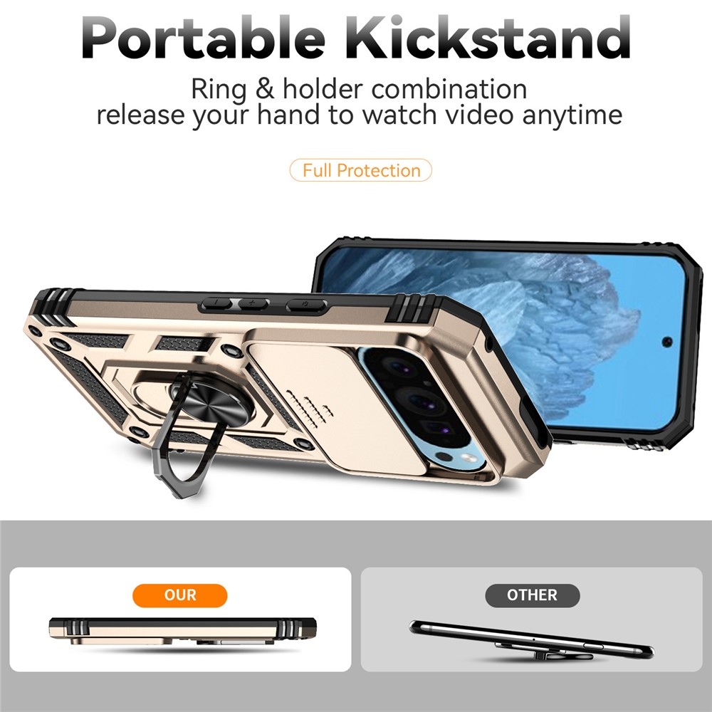 Slide odolný kryt na Google Pixel 10 Pro/Pixel 10/9 Pro/9 - zlatý