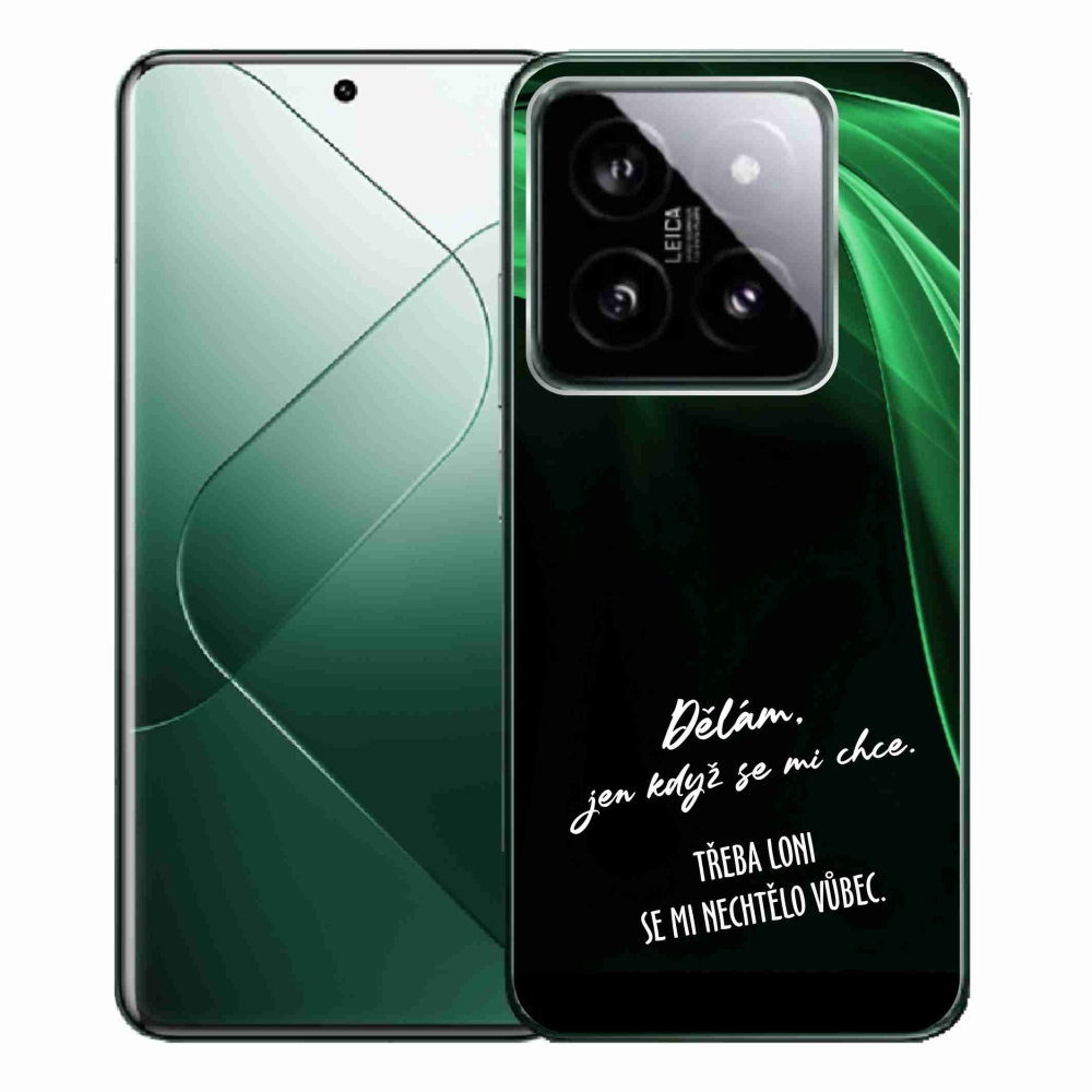 Gelový kryt mmCase na Xiaomi 14 Pro - vtipný text 12 černé pozadí