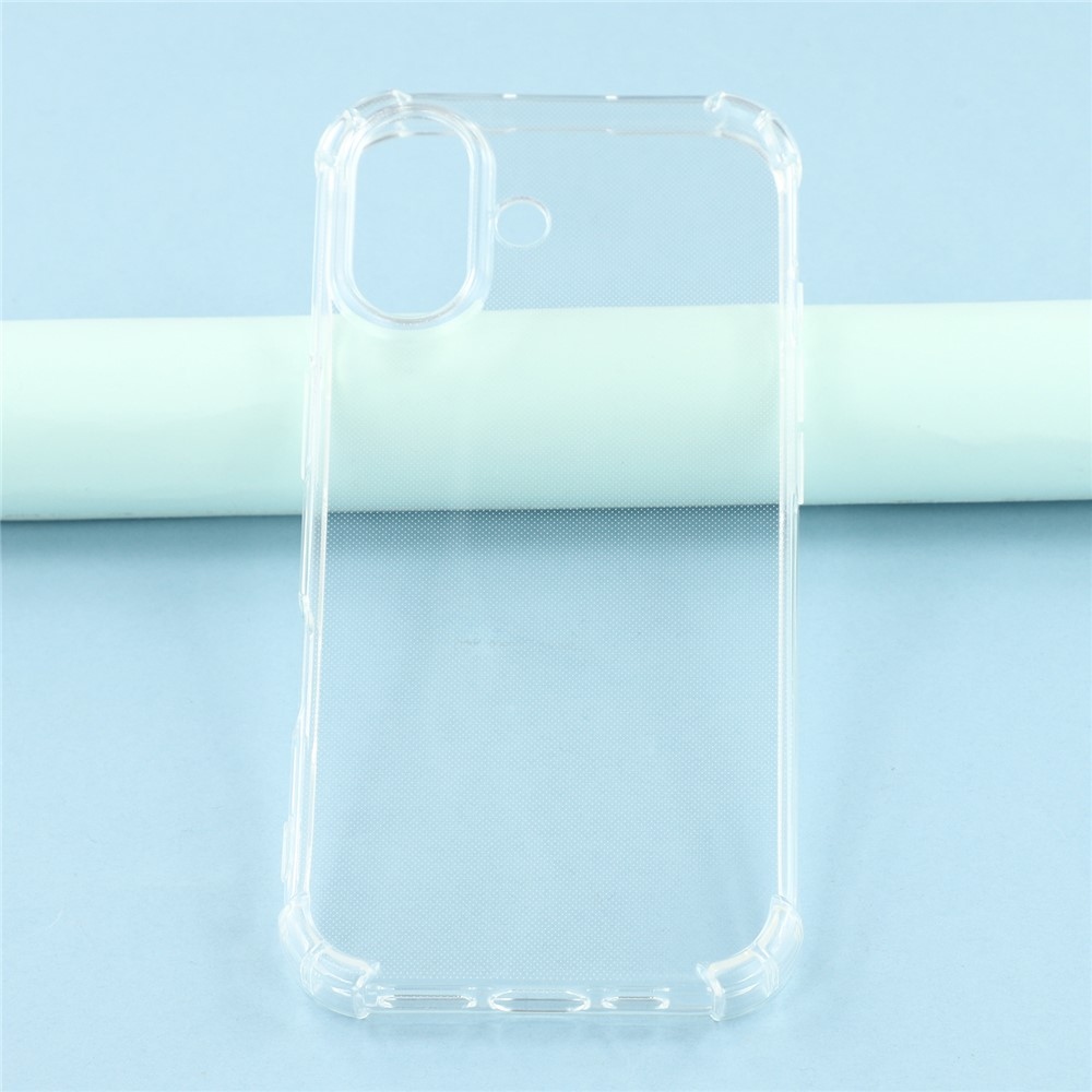 Průhledný gelový obal s vyztuženými rohy na iPhone 17