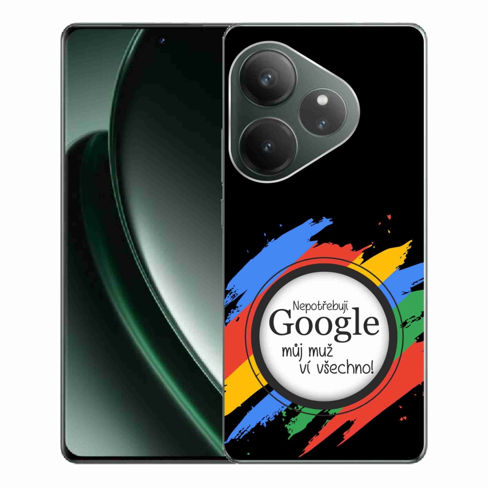 Gelový kryt mmCase na Realme GT 6 5G/GT 6T 5G - muž ví všechno černé pozadí