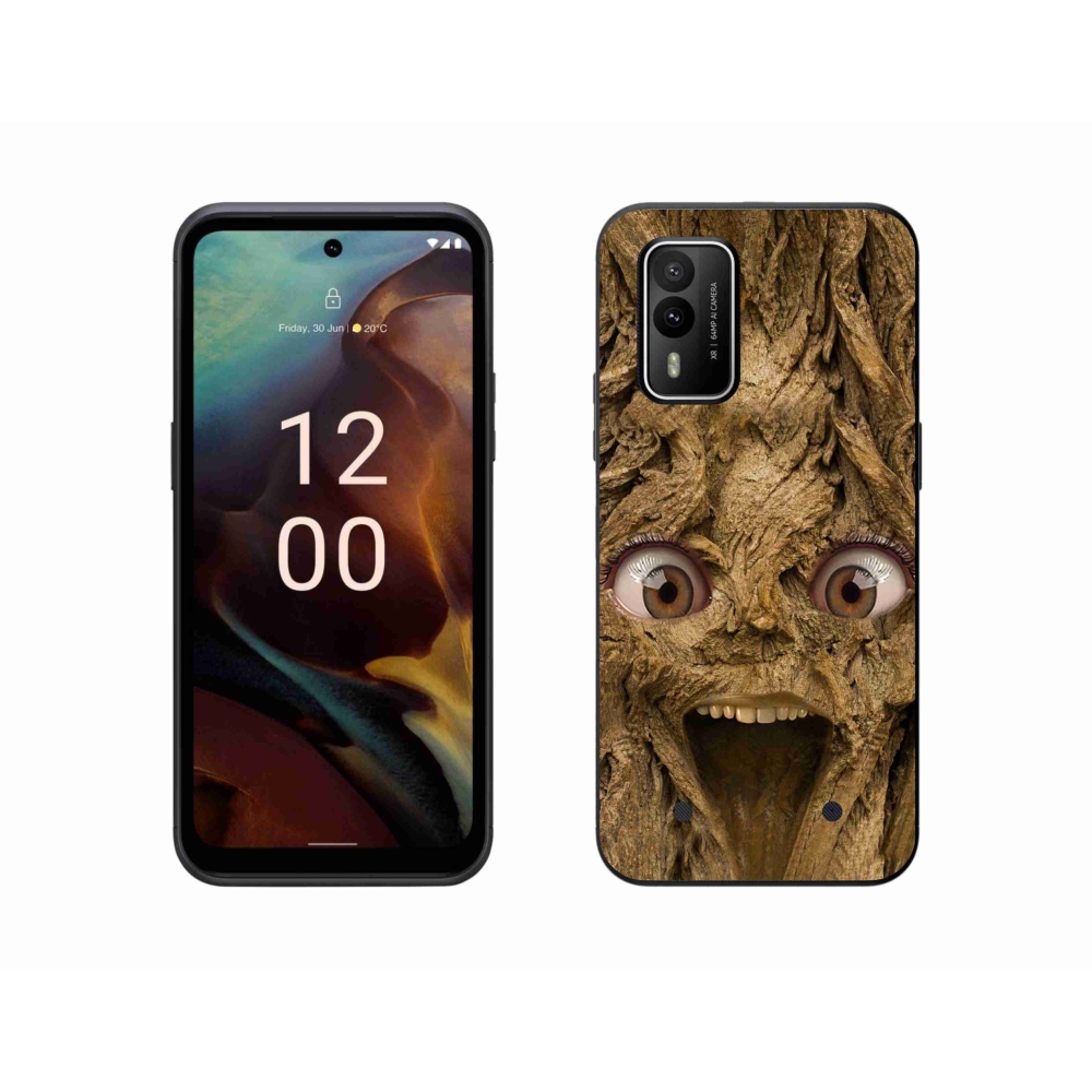 Gelový kryt mmCase na Nokia XR21 - veselý strom s očima