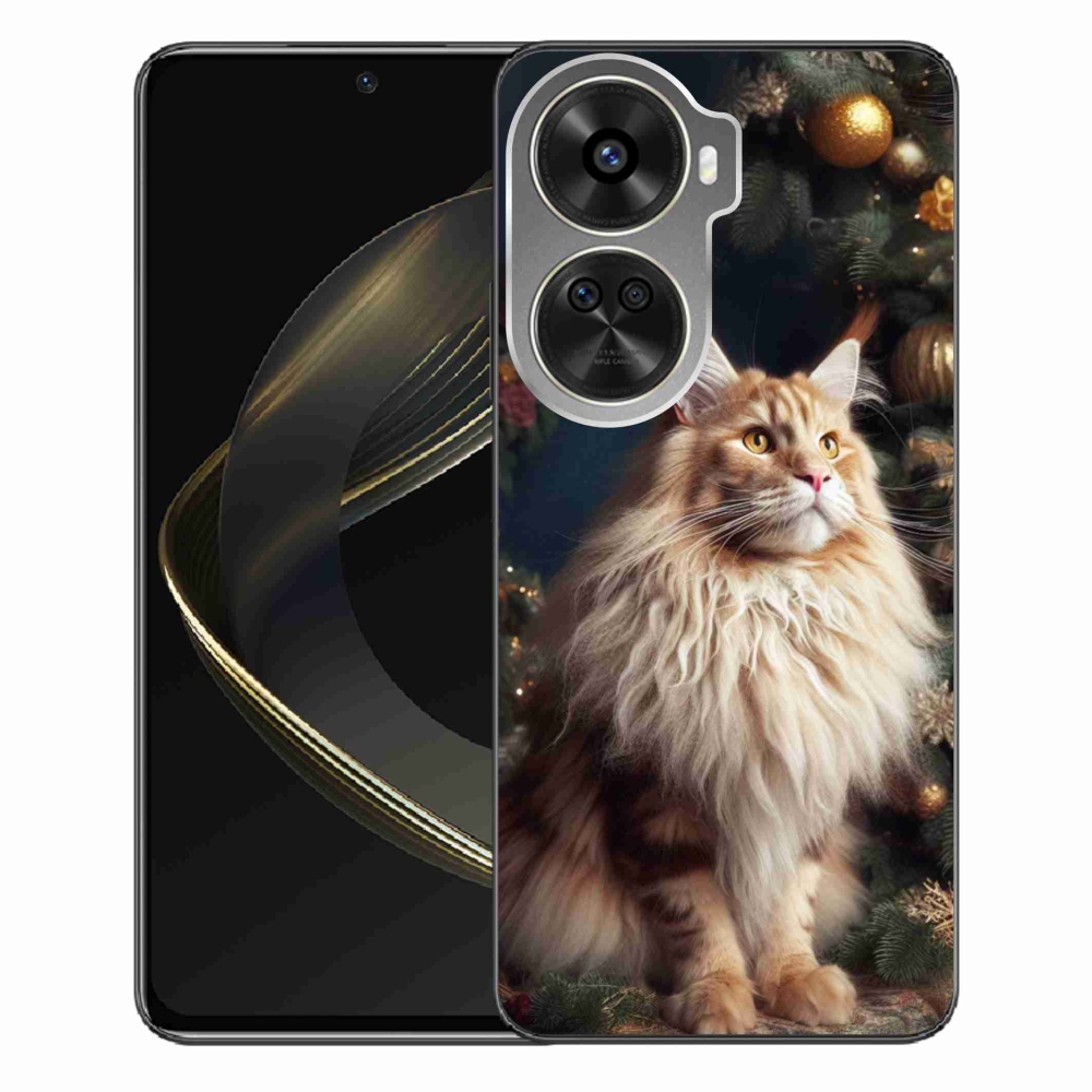 Gelový kryt mmCase na Huawei Nova 12 SE - kočka u stromku