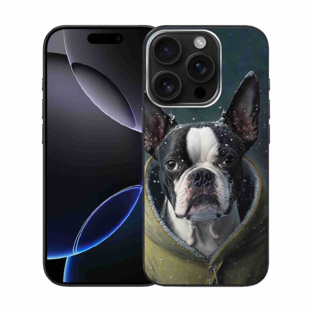 Gelový kryt mmCase na iPhone 16 Pro - buldoček