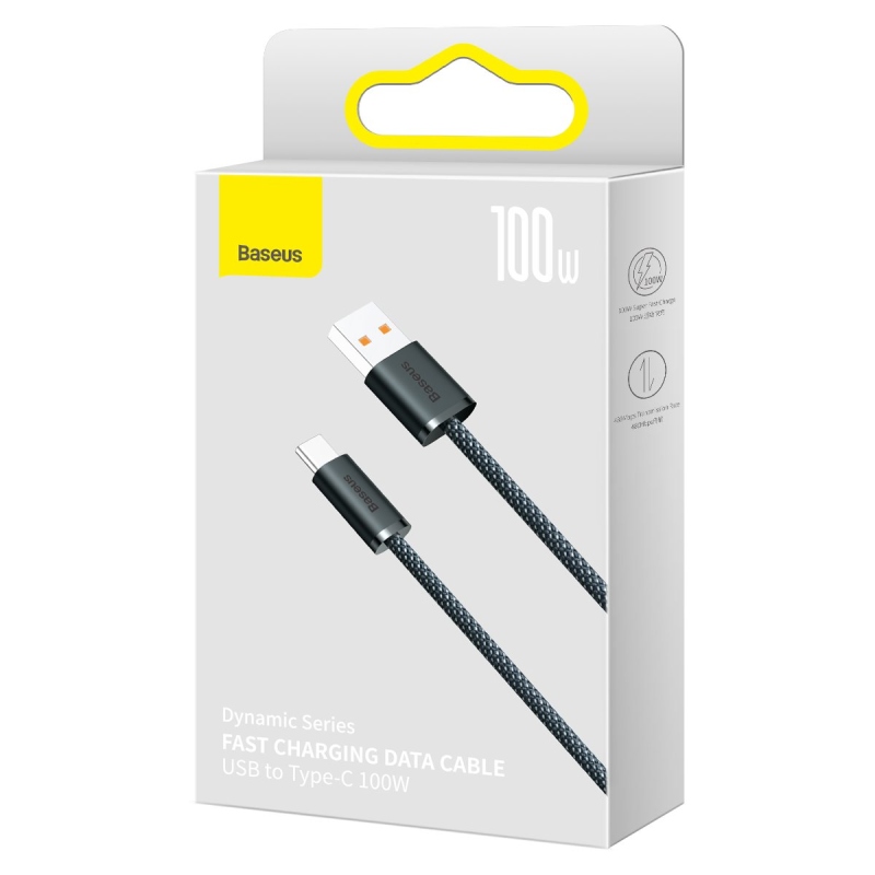 Baseus Dynamic Series Fast Charging Datový Kabel USB-A - USB-C 100W 2m Slate gray