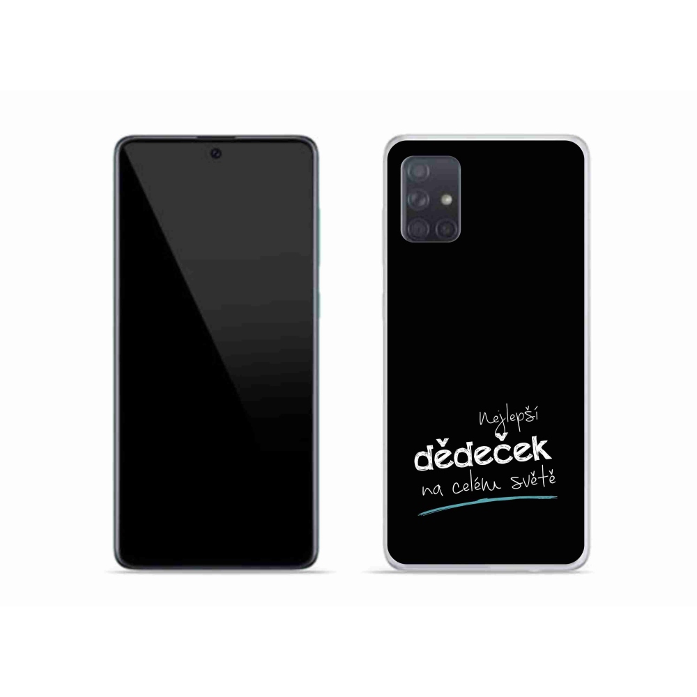 Gelový kryt mmCase na Samsung Galaxy A51 - nejlepší dědeček 3 černé pozadí