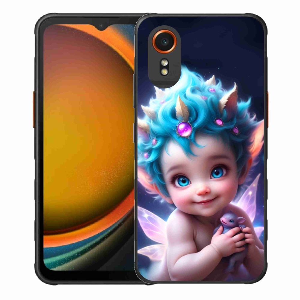 Gelový kryt mmCase na Samsung Galaxy Xcover 7 - dítě s motýlími křídly