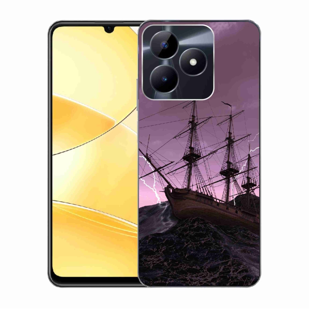 Gelový kryt mmCase na Realme C51/C53 - loď v bouři