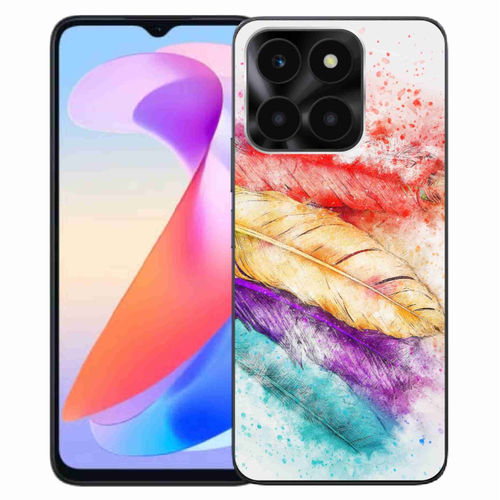 Gelový kryt mmCase na Honor X6a - barevné peří