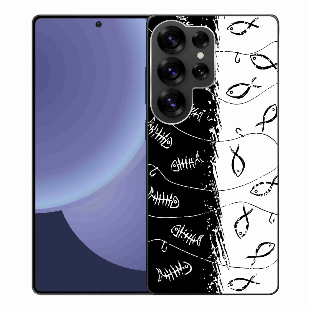 Gelový kryt mmCase na Samsung Galaxy S25 Ultra - kostry a rybky