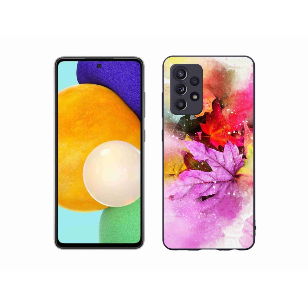 Gelový kryt mmCase na Samsung Galaxy A52s 5G - barevné listy