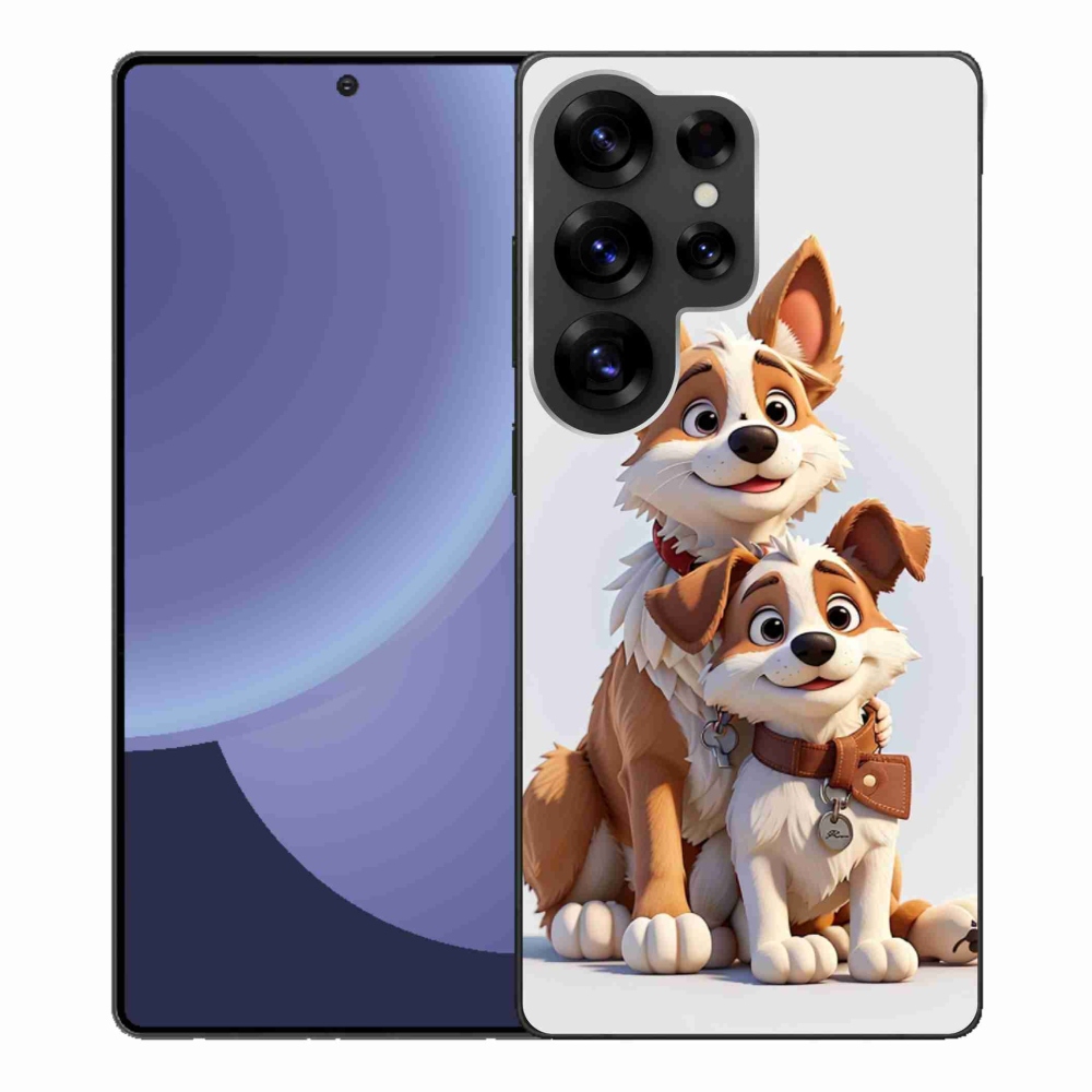Gelový kryt mmCase na Samsung Galaxy S25 Ultra - kreslení psi