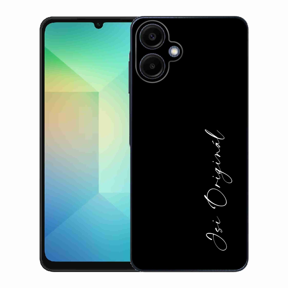 Gelový kryt mmCase na Samsung Galaxy A06 4G - jsi originál černé pozadí