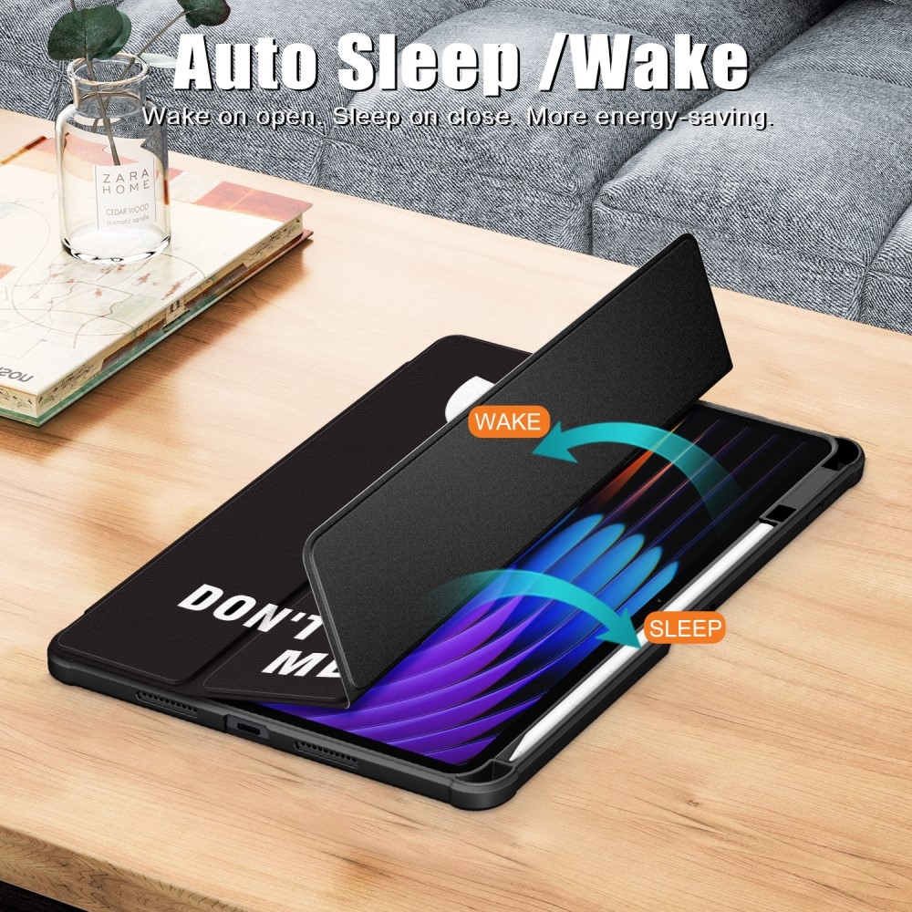Pattern chytré polohovací pouzdro s průhlednými zády na tablet Xiaomi Pad 7/7 Pro - nesahat