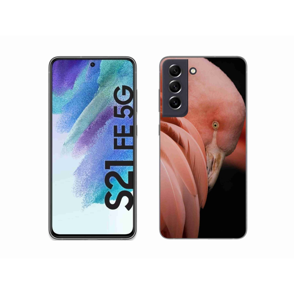 Gelový kryt mmCase na Samsung Galaxy S21 FE 5G - plameňák 3