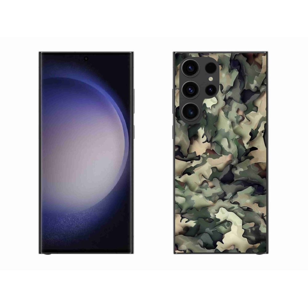 Gelový kryt mmCase na Samsung Galaxy S23 Ultra 5G - maskáčový vzor 9
