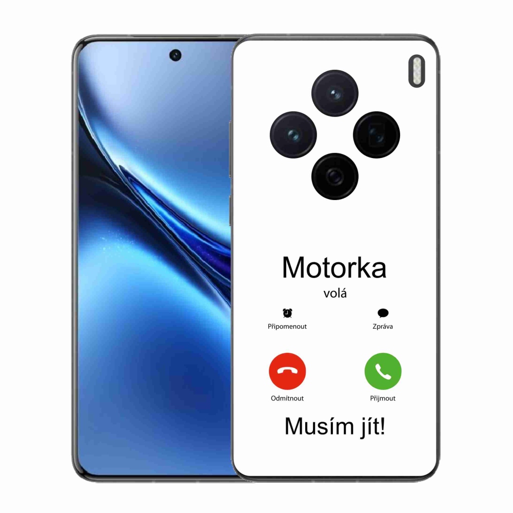 Gelový kryt mmCase na Vivo X200 5G - motorka volá bílé pozadí