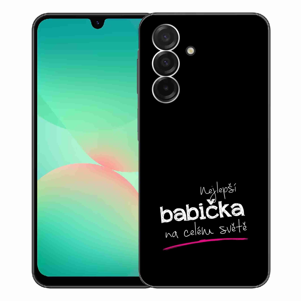 Gelový kryt mmCase na Samsung Galaxy A26 5G - nejlepší babička 4 černé pozadí
