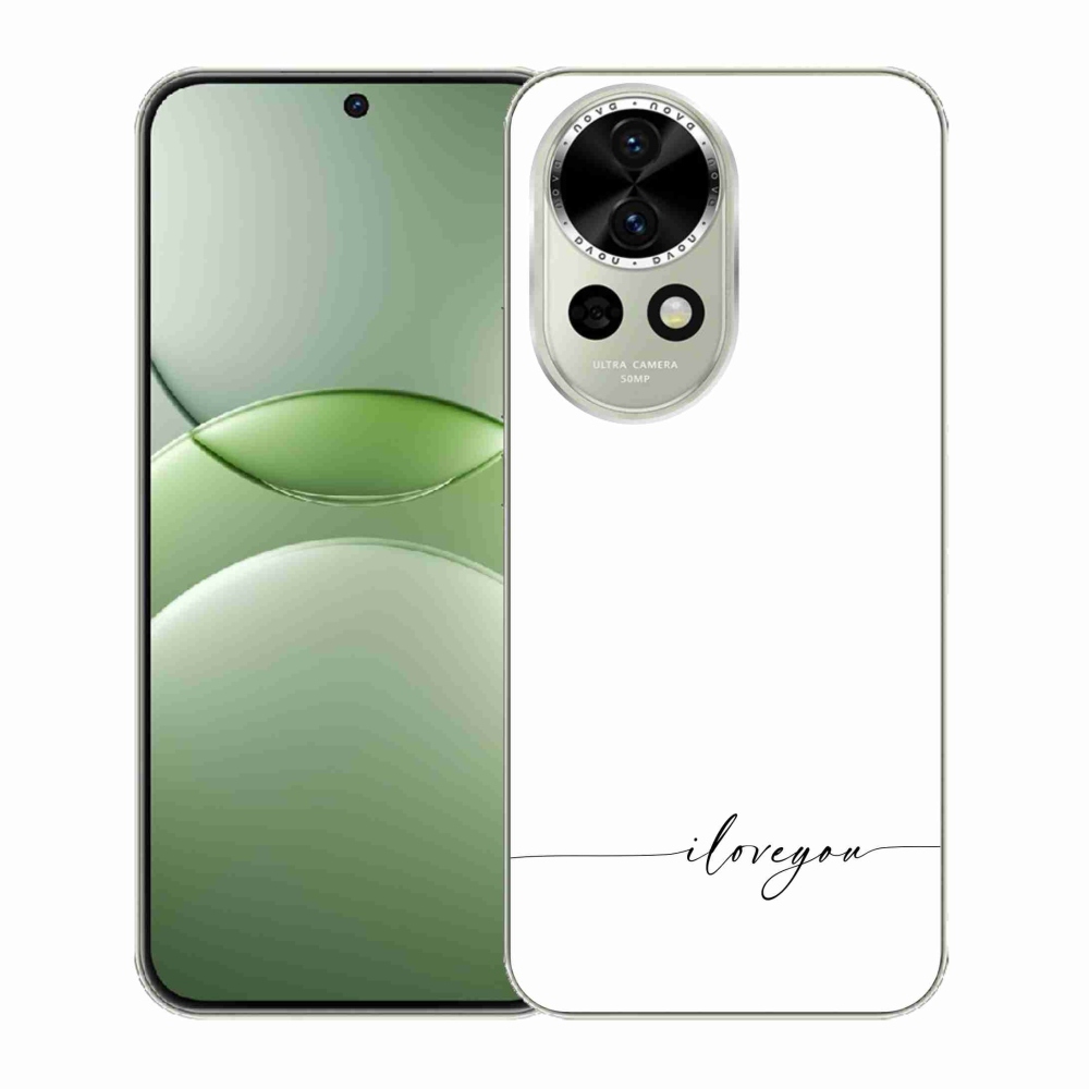Gelový kryt mmCase na Huawei Nova 13 5G - I love you bílé pozadí
