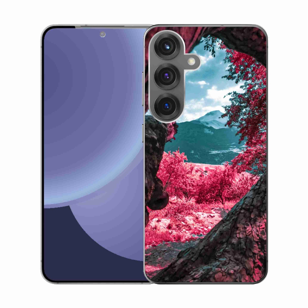 Gelový kryt mmCase na Samsung Galaxy S25 - výhled na hory