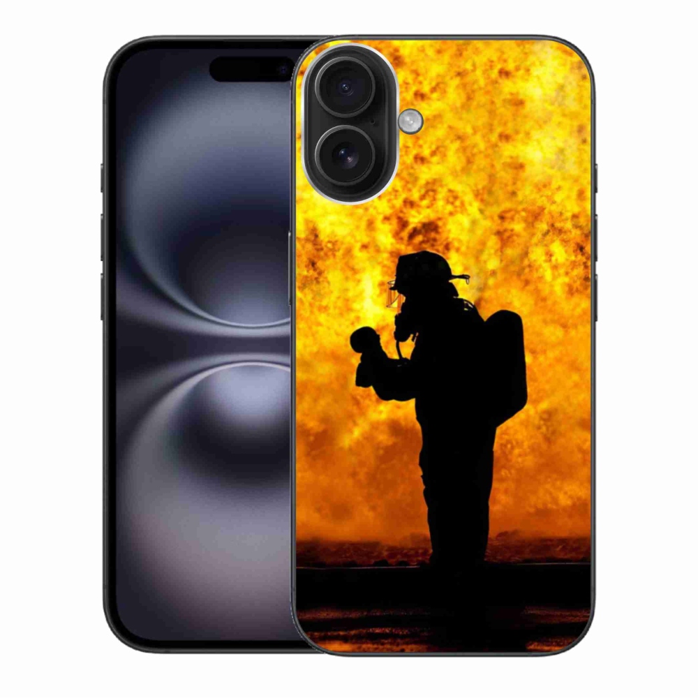 Gelový kryt mmCase na iPhone 16 Plus - hasič