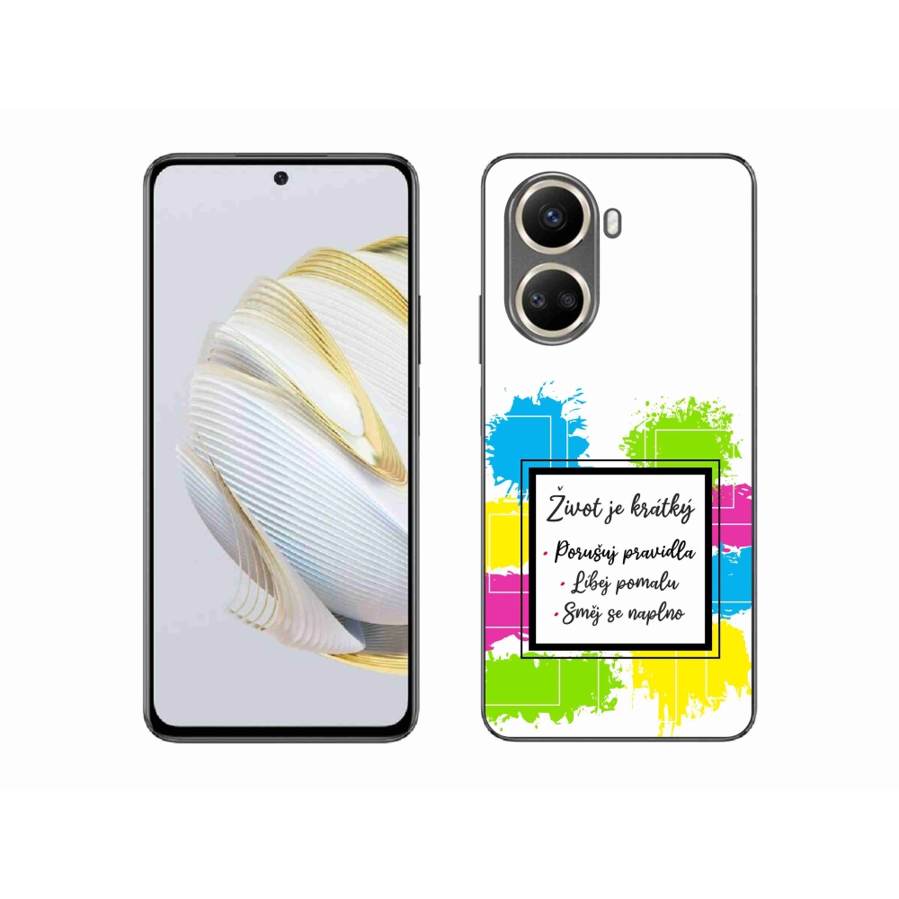 Gelový kryt mmCase na Huawei Nova 10 SE - citát 5 bílé pozadí