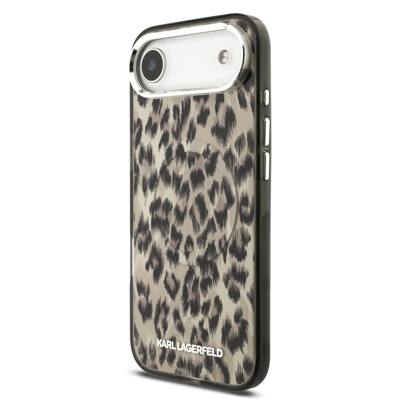 Karl Lagerfeld IML Leopard MagSafe Zadní Kryt pro iPhone Air Brown