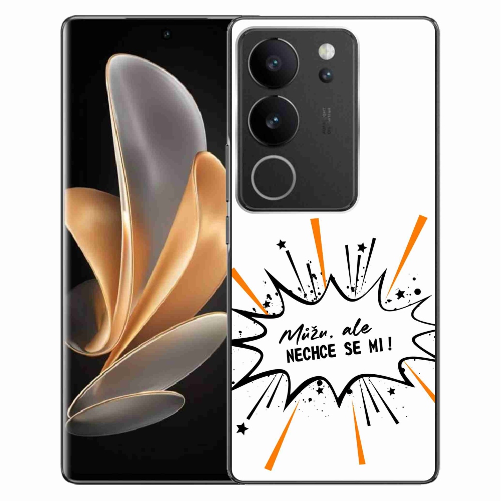 Gelový kryt mmCase na Vivo V29 5G - vtipný text 11 bílé pozadí