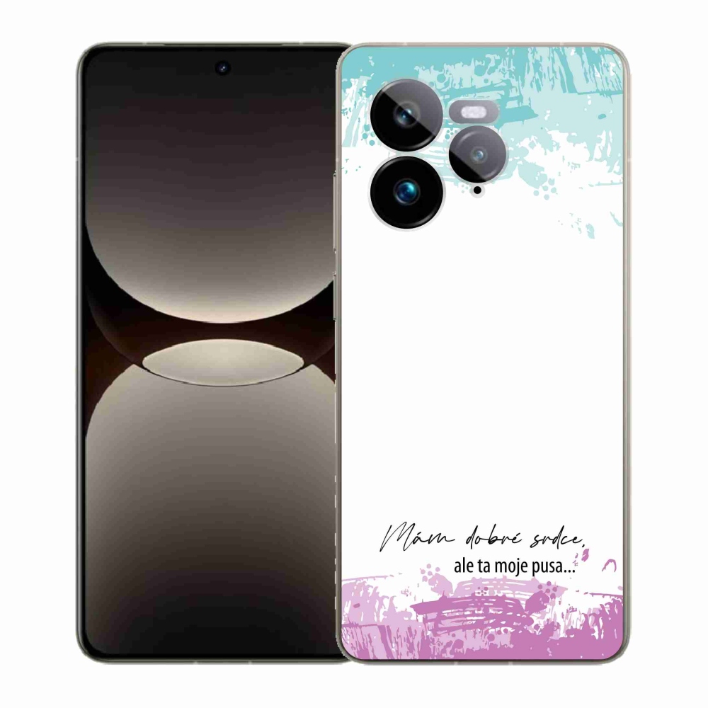 Gelový kryt mmCase na Realme GT 7 Pro 5G - vtipný text 3 bílé pozadí
