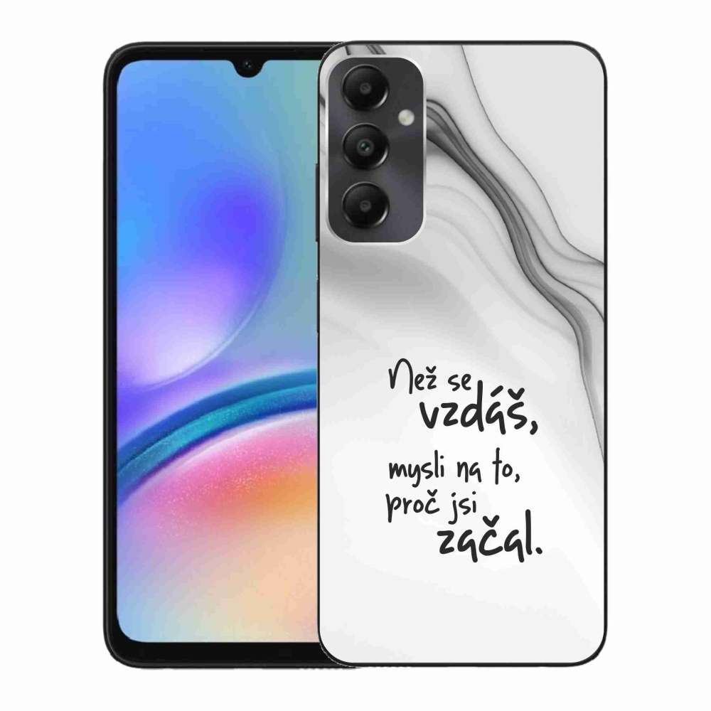 Gelový kryt mmCase na Samsung Galaxy A05s - citát 2 bílé pozadí