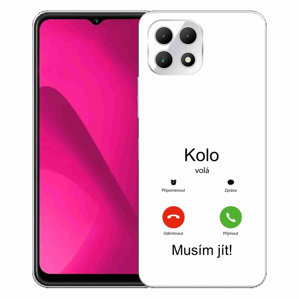 Gelový kryt mmCase na T-Mobile T Phone 2 - kolo volá bílé pozadí