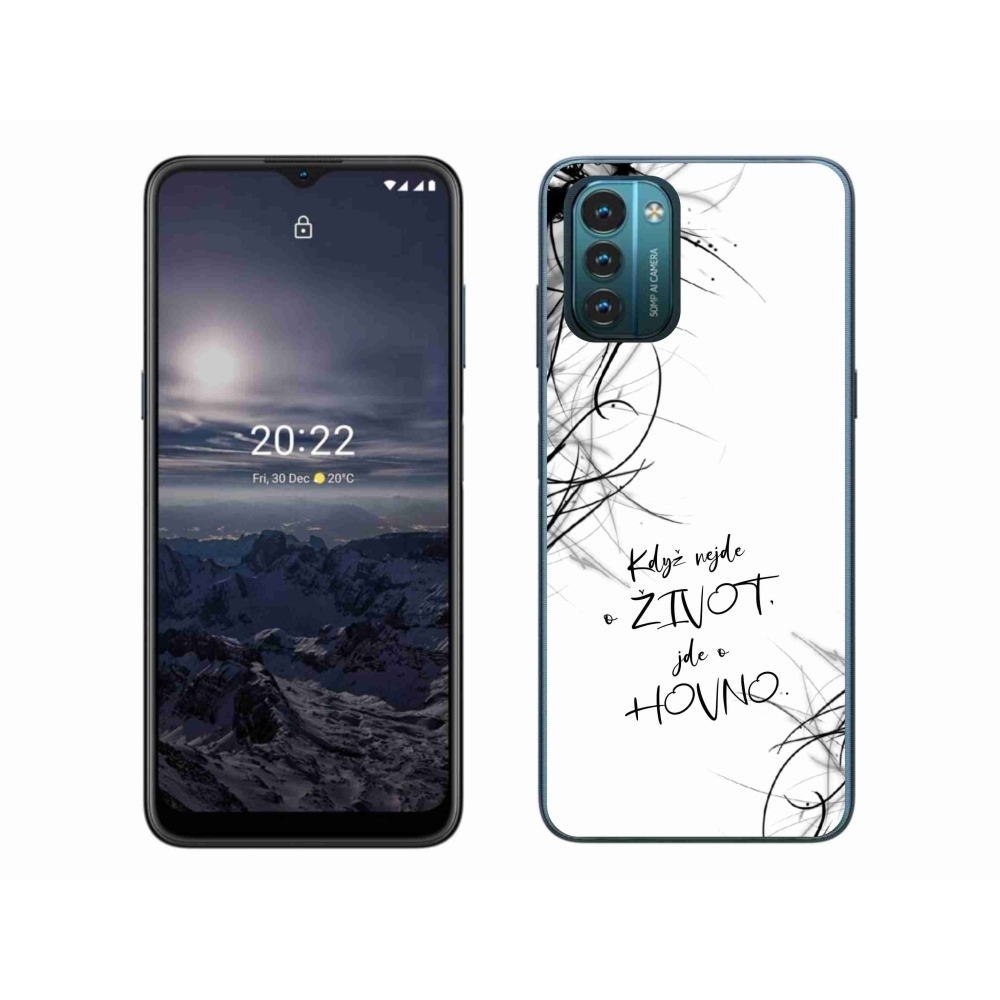 Gelový kryt mmCase na Nokia G11/G21 - vtipný text 16 bílé pozadí