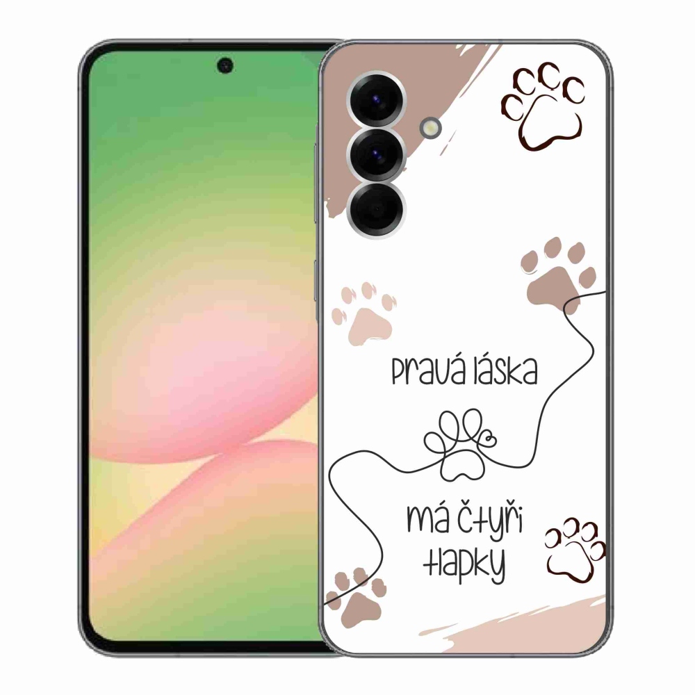 Gelový kryt mmCase na Samsung Galaxy A56 5G - psí motiv 1 bílé pozadí