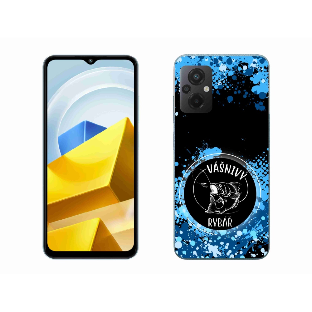 Gelový kryt mmCase na Xiaomi Poco M5 4G - vášnivý rybář černé pozadí