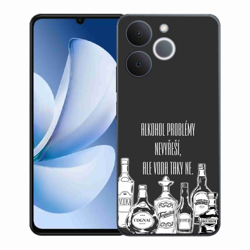 Gelový kryt mmCase na Realme Note 70T - vtipný text černé pozadí