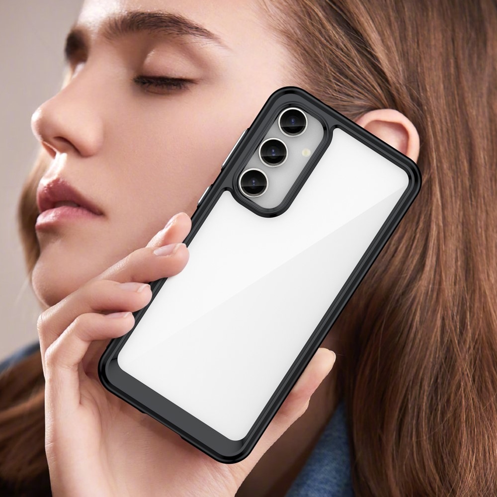 Gelový obal s pevnými zády na Samsung Galaxy S23 FE - černý