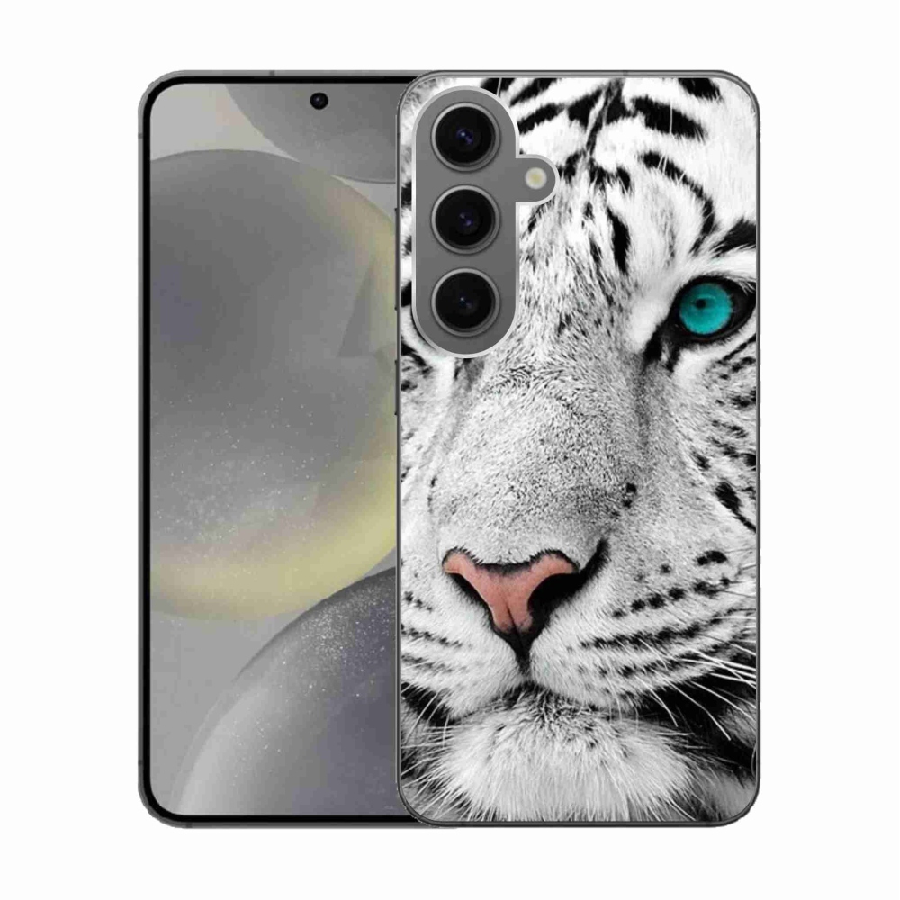 Gelový kryt mmCase na Samsung Galaxy S24 - bílý tygr