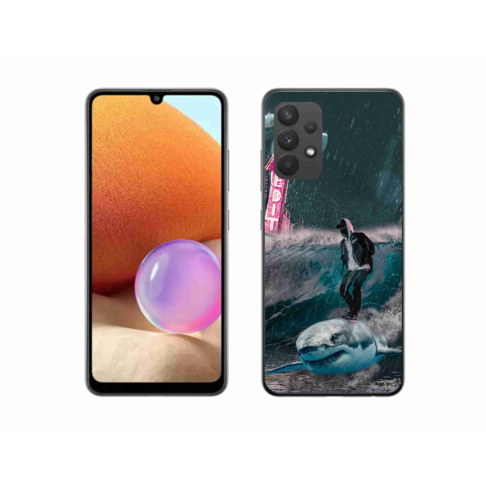 Gelový kryt mmCase na Samsung Galaxy A32 4G - žralok
